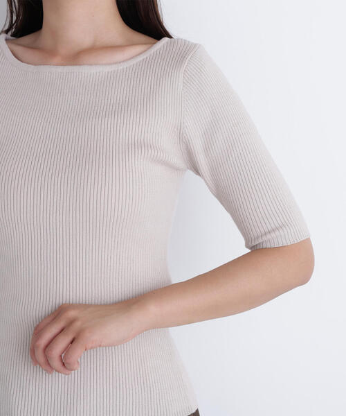 NATURAL BEAUTY BASIC（ナチュラルビューティーベーシック）の「◇【sweet掲載】【ちょうど、いい服】“ふわ＆リブ”アンサンブルニット（カーディガン/ボレロ・レディース・ブラウン/ライトグリーン/ベージュ/イエロー・FREE）」の8枚目の写真