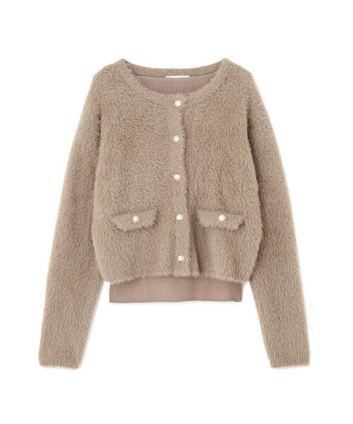 NATURAL BEAUTY BASIC（ナチュラルビューティーベーシック）の「◇【sweet掲載】【ちょうど、いい服】“ふわ＆リブ”アンサンブルニット（カーディガン/ボレロ・レディース・ブラウン/ライトグリーン/ベージュ/イエロー・FREE）」の10枚目の写真