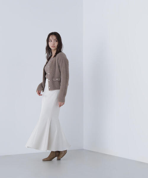 NATURAL BEAUTY BASIC（ナチュラルビューティーベーシック）の「◇【sweet掲載】【ちょうど、いい服】“ふわ＆リブ”アンサンブルニット（カーディガン/ボレロ・レディース・ブラウン/ライトグリーン/ベージュ/イエロー・FREE）」の13枚目の写真