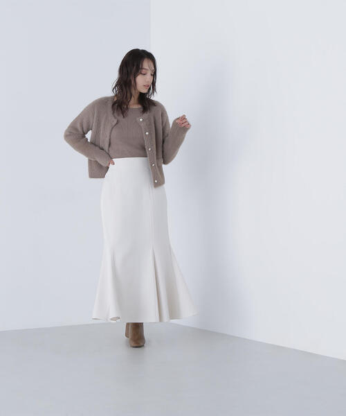 NATURAL BEAUTY BASIC（ナチュラルビューティーベーシック）の「◇【sweet掲載】【ちょうど、いい服】“ふわ＆リブ”アンサンブルニット（カーディガン/ボレロ・レディース・ブラウン/ライトグリーン/ベージュ/イエロー・FREE）」の19枚目の写真