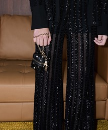 CHARLES & KEITH | Janie マイクロジェイニー パールエンベリッシュドキルトチェーンハンドルボクシーポーチ(ポーチ)