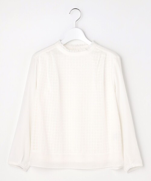 J.PRESS（ジェイプレス）の「レースコンビ カットソー（Tシャツ/カットソー・レディース・ベージュ系/ホワイト系・LARGE/MEDIUM）」の9枚目の写真