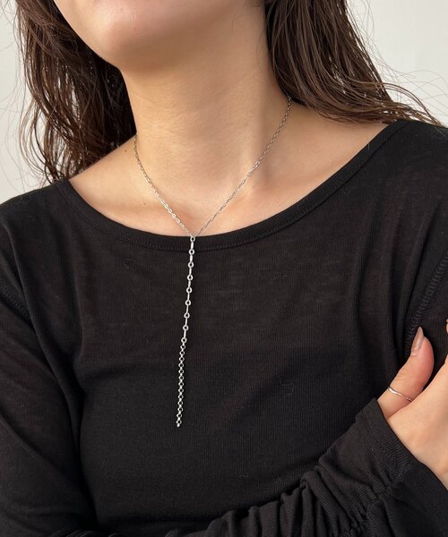 CAPRICIEUX LE'MAGE（カプリシューレマージュ）の「〈GOLDY/ゴールディ〉MIXチェーンYネックレス（ネックレス・レディース・シルバー/ゴールド・FREE）」の3枚目の写真