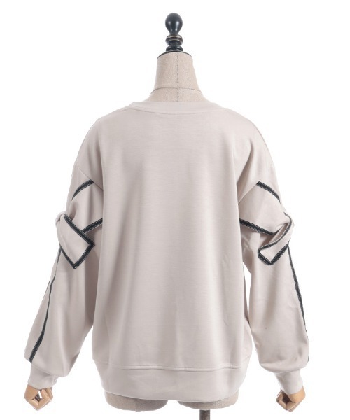 袖リボンカットプルオーバー（Tシャツ/カットソー）｜axes femme