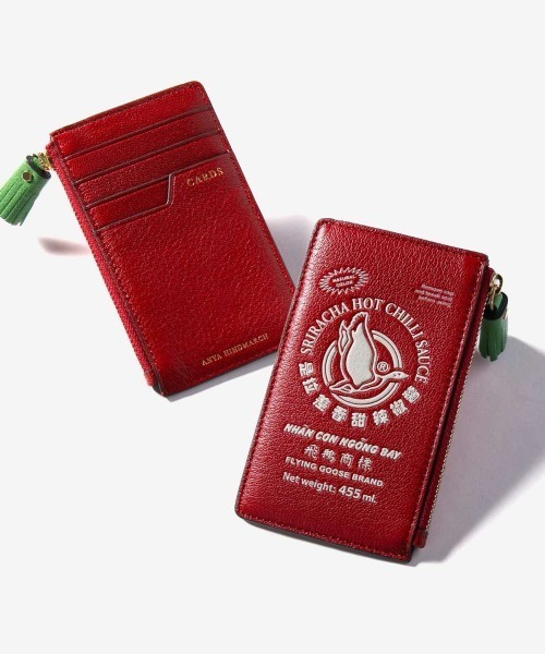 セール】ANYA HINDMARCH Flying Goose Sriracha ZIP CARD CASE アニヤ