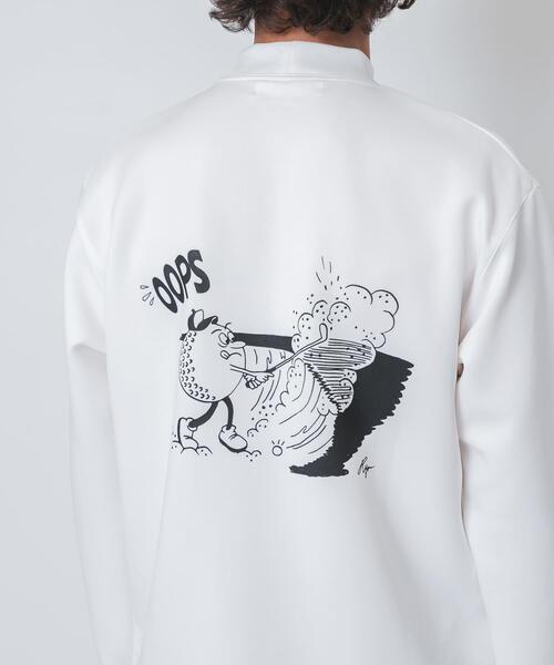 URBAN RESEARCH Sonny Label（アーバンリサーチサニーレーベル）の「OOPS×RYUAMBE 　モックネックロングTシャツ（Tシャツ/カットソー・メンズ・ブラック/オフホワイト/グリーン・X-LARGE/LARGE/MEDIUM）」の12枚目の写真