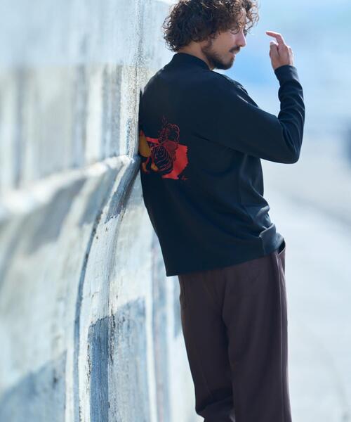 URBAN RESEARCH Sonny Label（アーバンリサーチサニーレーベル）の「OOPS×RYUAMBE 　モックネックロングTシャツ（Tシャツ/カットソー・メンズ・ブラック/オフホワイト/グリーン・X-LARGE/LARGE/MEDIUM）」の15枚目の写真