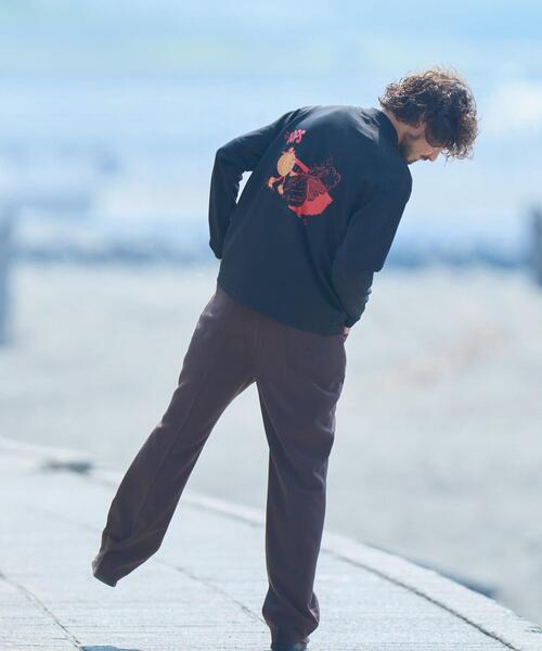 URBAN RESEARCH Sonny Label（アーバンリサーチサニーレーベル）の「OOPS×RYUAMBE 　モックネックロングTシャツ（Tシャツ/カットソー・メンズ・ブラック/オフホワイト/グリーン・X-LARGE/LARGE/MEDIUM）」の18枚目の写真