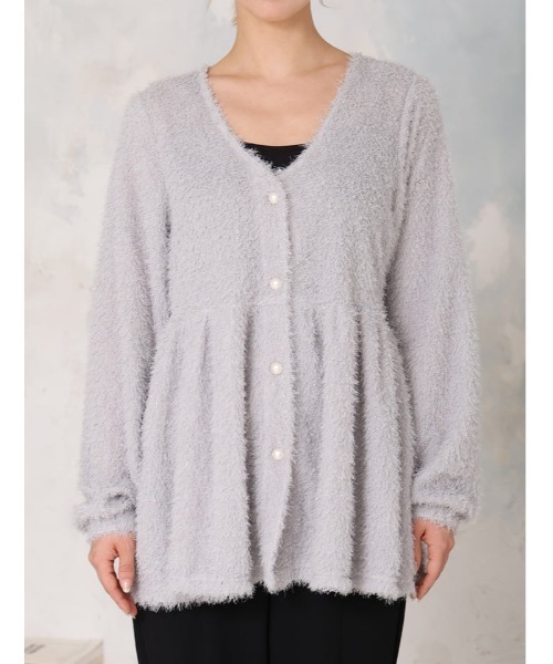 fifth(フィフス)の「Vネックシャギーペプラムトップス(Tシャツ/カットソー・レディース・ブラック/グレー・M)」の12枚目の写真