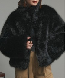 ad thie（アドティエ）の「スタンドカラー フェイクファーコート（その他アウター・レディース）」