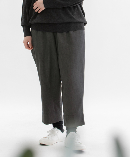 nop de nod(ノップドゥノッド)の「Pommeギャバパンツ(その他パンツ・レディース・ネイビー/ダークグレー/ブラック/ダークグリーン・M)」の3枚目の写真