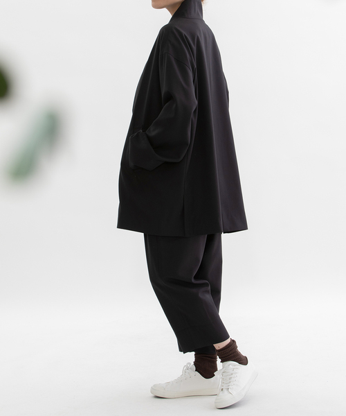 nop de nod(ノップドゥノッド)の「Pommeギャバパンツ(その他パンツ・レディース・ネイビー/ダークグレー/ブラック/ダークグリーン・M)」の6枚目の写真