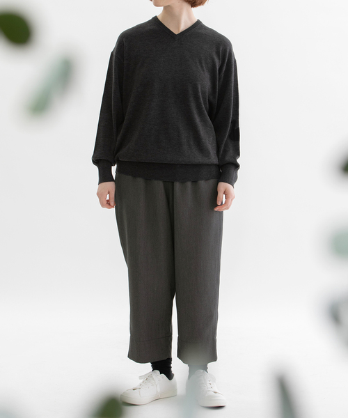 nop de nod(ノップドゥノッド)の「Pommeギャバパンツ(その他パンツ・レディース・ネイビー/ダークグレー/ブラック/ダークグリーン・M)」の17枚目の写真