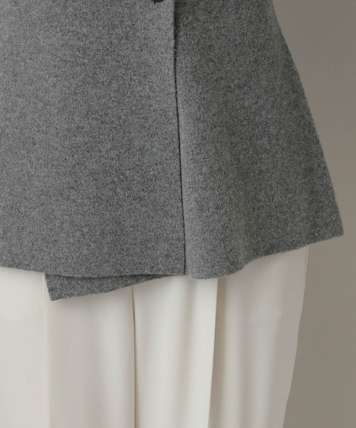 A part by（アパートバイ）の「ウールアシメニットジャケット（ノーカラージャケット・レディース・アイボリー/グレー系その他4・FREE）」の21枚目の写真