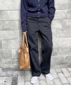 ♯ メゾンエウレカ　ヴィンテージ　リワークチノ　ワイドパンツ　ラップ　ネイビーS ♯ メゾンエウレカ ヴィンテージ リワークチノ ワイドパンツ