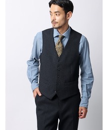 SUIT SQUARE（スーツスクエア）の「スマみえレジレ ウォッシャブル ストレッチ 防シワ CROSS MOVA バーズアイ（スーツベスト）」