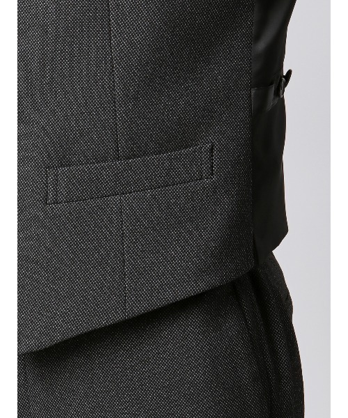 SUIT SQUARE(スーツスクエア)の「スマみえレジレ ウォッシャブル ストレッチ 防シワ CROSS MOVA バーズアイ(スーツベスト・メンズ・グレー/ネイビー・S/L/M/LL/3L)」の16枚目の写真