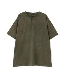Alpha Industries/アルファインダストリーズ/SNOW WASH SS HENLEY NECK T-SHIRT/スノーウォッシュ ヘンリーネック Tシャツ