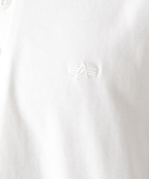 Alpha Industries(アルファインダストリーズ)の「Alpha Industries/アルファインダストリーズ/SNOW WASH SS HENLEY NECK T-SHIRT/スノーウォッシュ ヘンリーネック Tシャツ(Tシャツ/カットソー・メンズ・ネイビー/チャコール/ホワイト系2/オリーブ系/ブラック・2XL/L/M/S/XL)」の11枚目の写真