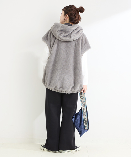 B.C STOCK（ベーセーストック）の「手洗い可 / スウェットライクパンツ（その他パンツ・レディース・チャコールグレー/ブラック・FREE）」の5枚目の写真