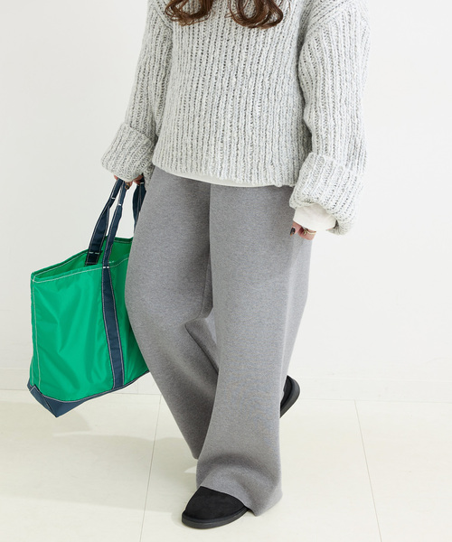 B.C STOCK（ベーセーストック）の「手洗い可 / スウェットライクパンツ（その他パンツ・レディース・チャコールグレー/ブラック・FREE）」の14枚目の写真