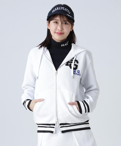 セール】【PEARLY GATES】Peダンボールワッフルフルジップフーディ
