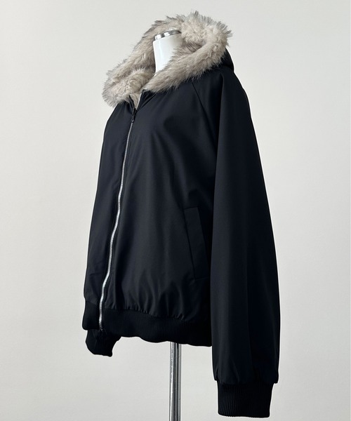 2WAYリバーシブルフェイクファーブルゾン（ブルゾン）｜FOLLOWIN