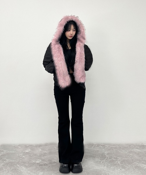 2WAYリバーシブルフェイクファーブルゾン（ブルゾン）｜FOLLOWIN