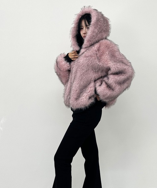 リバーシブルフェイクファーブルゾン 2WAYリバーシブルフェイクファーブルゾン（ブルゾン）｜FOLLOWIN