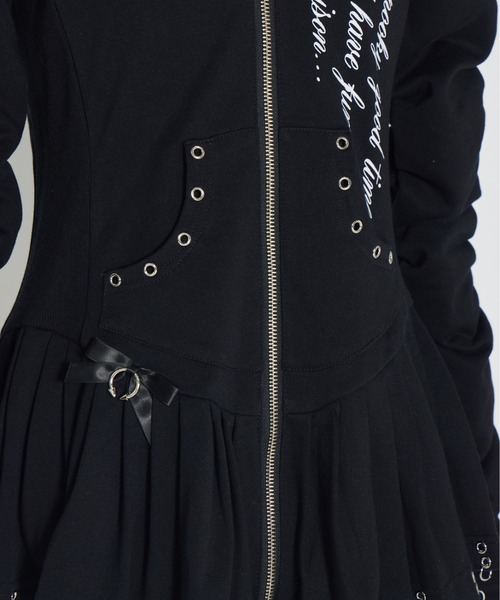 Pleated devil zip hoodie（パーカー）｜AVENCHUMU（アバンチュウム