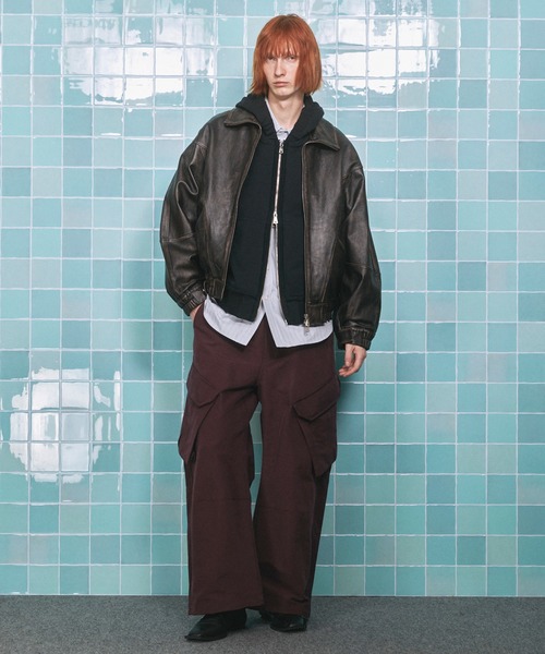 プライムオーバーギャザーフードジップパーカー (定価17600円) UNISEX》Prime-Over Gathered Hood Zip Parka/プライムオーバー