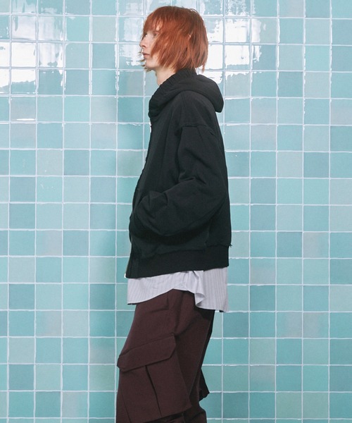 【maison special 】プライム オーバー パファー パーカー コート UNISEX》Prime-Over Gathered Hood Zip Parka/プライムオーバー