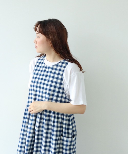 PAR ICI（パーリッシィ）の「先染めコットンネップ 2WAYワンピース（ワンピース・レディース・ブルー系その他/ブラック系その他/ネイビー・FREE）」の11枚目の写真