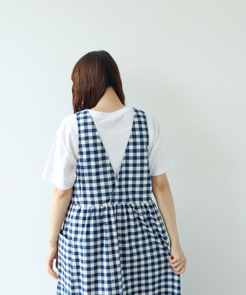 PAR ICI（パーリッシィ）の「先染めコットンネップ 2WAYワンピース（ワンピース・レディース・ブルー系その他/ブラック系その他/ネイビー・FREE）」の12枚目の写真