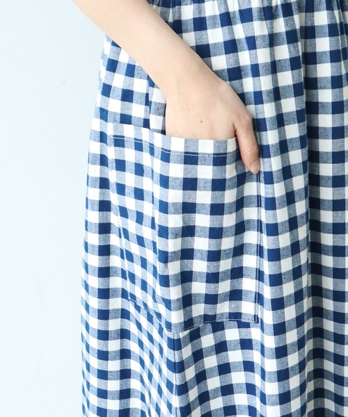 PAR ICI（パーリッシィ）の「先染めコットンネップ 2WAYワンピース（ワンピース・レディース・ブルー系その他/ブラック系その他/ネイビー・FREE）」の14枚目の写真