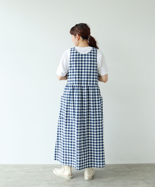 PAR ICI（パーリッシィ）の「先染めコットンネップ 2WAYワンピース（ワンピース・レディース・ブルー系その他/ブラック系その他/ネイビー・FREE）」の17枚目の写真