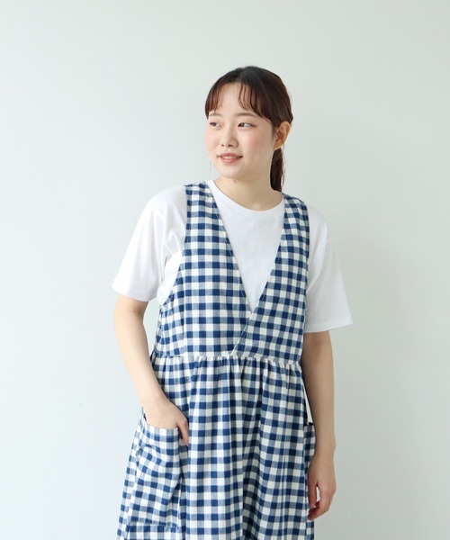 PAR ICI（パーリッシィ）の「先染めコットンネップ 2WAYワンピース（ワンピース・レディース・ブルー系その他/ブラック系その他/ネイビー・FREE）」の18枚目の写真