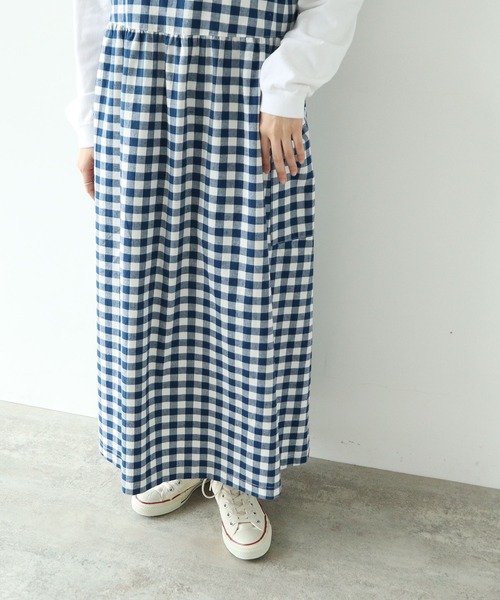 PAR ICI（パーリッシィ）の「先染めコットンネップ 2WAYワンピース（ワンピース・レディース・ブルー系その他/ブラック系その他/ネイビー・FREE）」の5枚目の写真