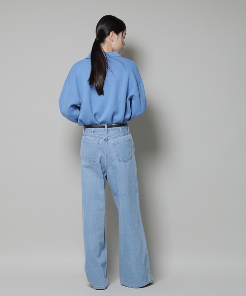 NANO universe（ナノユニバース）の「スウェットライク衿付きボタンニット（ニット/セーター・レディース・ブルー/ベージュ/ネイビー・FREE）」の16枚目の写真