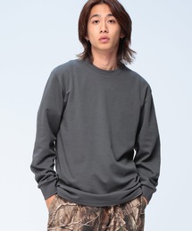 S&SONS (エスアンドサンズ) +DRY プレーティング 無地 長袖 Tシャツ
