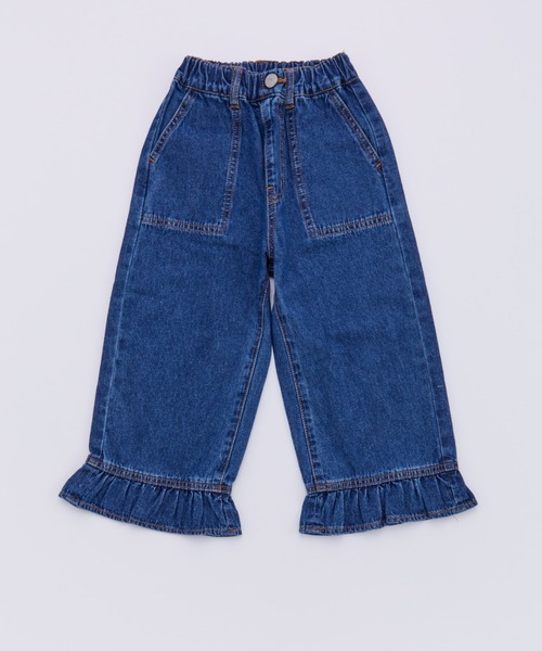 Ocean&Ground（オーシャン&グラウンド）の「ﾌﾘﾙﾃﾞﾆﾑ（デニムパンツ・キッズ・ケミカルウォッシュ/ダークインディゴブルー/ブラック・140/130/120/110/100/90）」の12枚目の写真