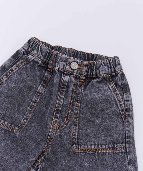 Ocean&Ground（オーシャン&グラウンド）の「ﾌﾘﾙﾃﾞﾆﾑ（デニムパンツ・キッズ・ケミカルウォッシュ/ダークインディゴブルー/ブラック・140/130/120/110/100/90）」の10枚目の写真