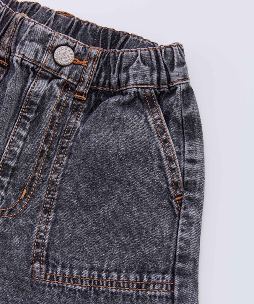 Ocean&Ground（オーシャン&グラウンド）の「ﾌﾘﾙﾃﾞﾆﾑ（デニムパンツ・キッズ・ケミカルウォッシュ/ダークインディゴブルー/ブラック・140/130/120/110/100/90）」の9枚目の写真
