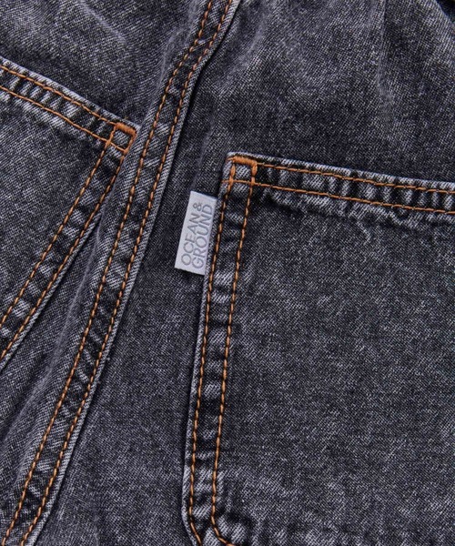 Ocean&Ground（オーシャン&グラウンド）の「ﾌﾘﾙﾃﾞﾆﾑ（デニムパンツ・キッズ・ケミカルウォッシュ/ダークインディゴブルー/ブラック・140/130/120/110/100/90）」の7枚目の写真