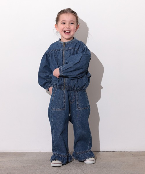 Ocean&Ground（オーシャン&グラウンド）の「ﾌﾘﾙﾃﾞﾆﾑ（デニムパンツ・キッズ・ケミカルウォッシュ/ダークインディゴブルー/ブラック・140/130/120/110/100/90）」の18枚目の写真