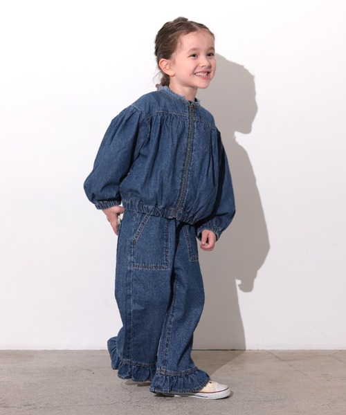 Ocean&Ground（オーシャン&グラウンド）の「ﾌﾘﾙﾃﾞﾆﾑ（デニムパンツ・キッズ・ケミカルウォッシュ/ダークインディゴブルー/ブラック・140/130/120/110/100/90）」の17枚目の写真