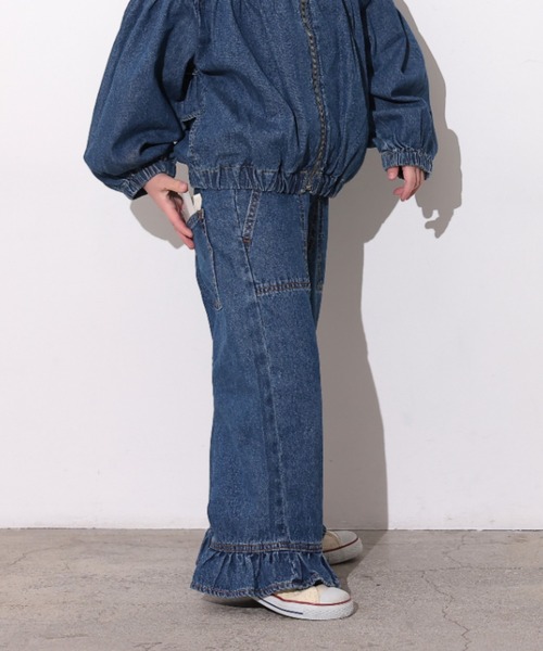 Ocean&Ground（オーシャン&グラウンド）の「ﾌﾘﾙﾃﾞﾆﾑ（デニムパンツ・キッズ・ケミカルウォッシュ/ダークインディゴブルー/ブラック・140/130/120/110/100/90）」の15枚目の写真