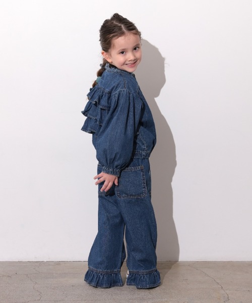 Ocean&Ground（オーシャン&グラウンド）の「ﾌﾘﾙﾃﾞﾆﾑ（デニムパンツ・キッズ・ケミカルウォッシュ/ダークインディゴブルー/ブラック・140/130/120/110/100/90）」の22枚目の写真