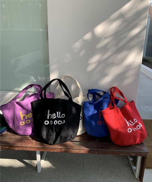 SANSeLF（サンセルフ）の「【SANSeLF】コットンキャンバスロゴトートバッグ saa25a149（トートバッグ・レディース・オレンジ/ホワイト/ブラック/ブルー・FREE）」の6枚目の写真