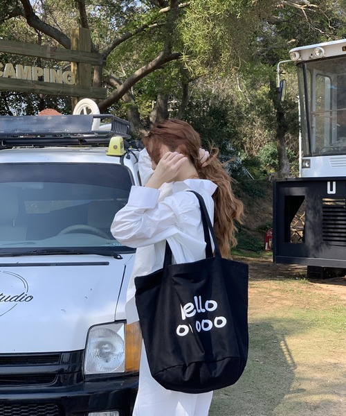 SANSeLF（サンセルフ）の「【SANSeLF】コットンキャンバスロゴトートバッグ saa25a149（トートバッグ・レディース・オレンジ/ホワイト/ブラック/ブルー・FREE）」の8枚目の写真